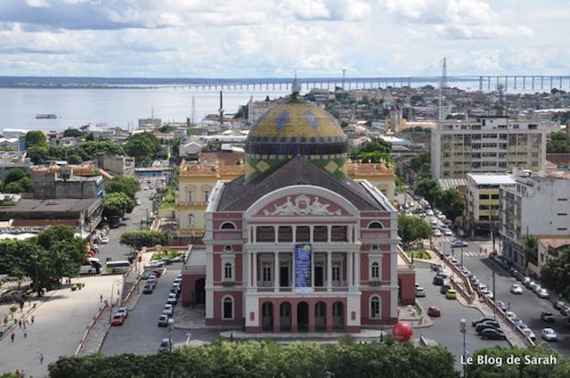 Manaus, Brazil, view over the Opera