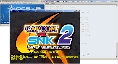 Tampilan Emulator PCSX2 Menjalankan Permainan Capcom vs SNK