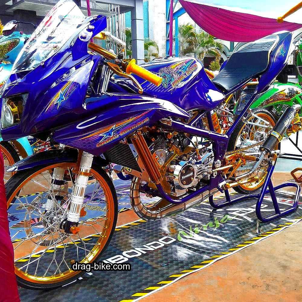 50 Foto Gambar Modifikasi NINJA RR Kontes Street Racing Drag