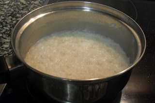 Cociendo arroz Basmati.