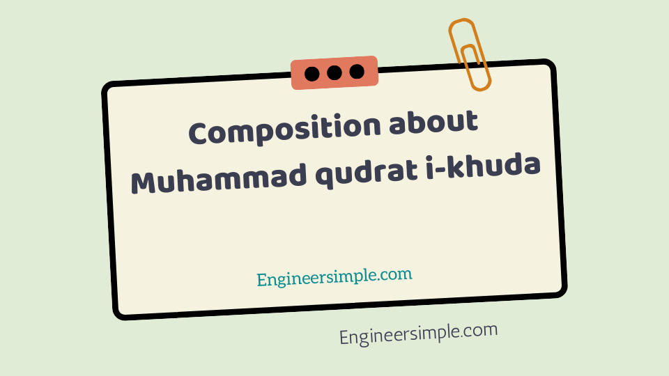 Composition about Muhammad qudrat i-khuda
