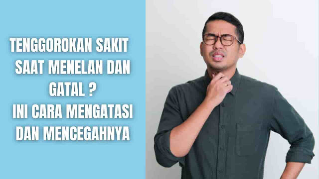 Tenggorokan Sakit Saat Menelan ? Ini Cara Mengatasi Dan Mencegah Terkena Sakit Tenggorokan Apa Itu Sakit Tenggorokan ? Sakit tenggorokan atau sore throat atau juga dikenal faringitis adalah rasa sakit, gatal, atau iritasi pada tenggorokan yang sering memburuk saat menelan. Penyebab umum saki tenggorokan adalah infeksi virus, seperti pilek atau flu. Sakit tenggorokan yang disebabkan oleh virus sembuh dengan sendirinya.    Gejala Gajala yang ditemui pada sakit tenggorokan ialah:  Suara serak atau teredam Bercak putih atau nanah pada amandel Amandel bengkak, merah Sakit, pembengkakan kelenjar di leher atau rahang Kesulitan menelan Nyeri yang memburuk ketika menelan atau berbicara Nyeri atau sensasi gatal di tenggorokan Jika tenggorokan sakit disebabkan infeksi, gejala yang ditemui:  Mual atau muntah Sakit kepala Pegal-pegal Bersin Pilek Batuk Demam   Penyebab Sebagian besar sakit tenggorokan disebabkan oleh virus yang menyebabkan pilek dan flu. Infeksi bakteri lebih jarang terjadi.  Infeksi Virus. Seperti flu biasa, flu (influenza), mono (mononukleosis), campak, cacar air, penyakit coronavirus 2019 (covid-19), dan croup- penyakit masa kanak-kanak yang umum ditandai dengan batuk yang keras dan menggonggong. Infeksi Bakteri. Infeksi bakteri yang paling umum adalah streptococcus pyogenes (streptococcus grup A) yang menyebabkan radang tenggorokan.   Cara Mengatasi Tenggorokan Sakit Istirahat yang cukup dapat memberikan sistem kekebalan kesempatan untuk melawan infeksi. Berikut hal-hal yang bisa dilakukan untuk meredakan rasa sakit pada tenggorokan:  Berkumurlah dengan campuran air hangat dan 1/2 hingga 1 sendok teh garam Mengisap permen Menyalakan pelembap udara untuk menambahkan kelembapan ke udara Istirahatkan suara sampai tenggorokan terasa lebih baik Dinginkan tenggorokan dengan memakan makanan dingin seperti es loli atau es krim Minumlah cairan hangat yang terasa melegakan tenggorokan, seperti teh panas dengan madu, kaldu sup, atau air hangat dengan lemon.   Cara Mencegah Terkena Sakit Tenggorokan Ada beberapa hal yang bisa dilakukan untuk mencegah terkena sakit tenggorokan seperti:  Hindari paparan asap rokok sebanyak mungkin Jika merokok, pertimbangkan untuk berhenti Membatasi kontak dekat dengan orang lain yang memiliki infeksi pernapasan, sakit tenggorokan, dan pilek Membersihkan tangan atau cuci tangan secara teratur