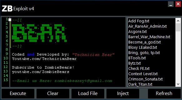 Zombiebears Official Website Zb Exploit V4 New Update October 17 Happy Halloween - roblox admin exploit 2018