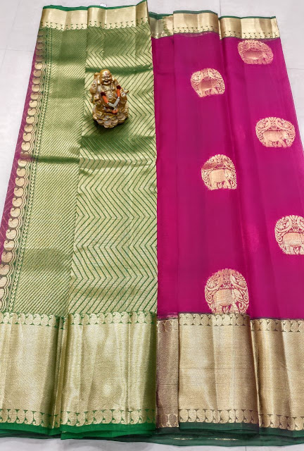  Pure Kanchi Kora sarees with Kanchi borders