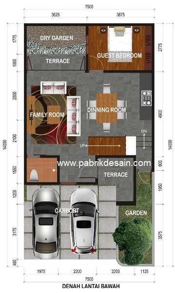 Jasa pembuatan layout  denah berwarna renovasi rumah 