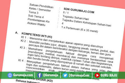 RPP Kelas 2 Tema 3 Kurikulum 2013 Revisi Tahun 2021