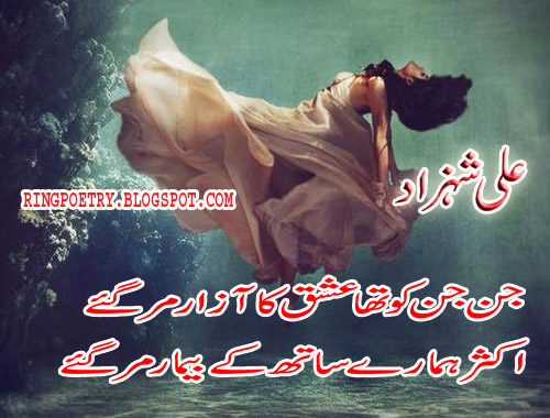 sad poetry for death person in urdu