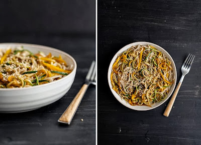 Garlic Soba and Zucchini Noodles Recipe | Healthy Noodles Recipe