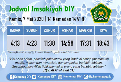 Jadwal Imsakiyah DIY