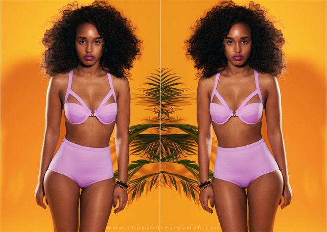 Andrea Iyamah Retro style swimwear 