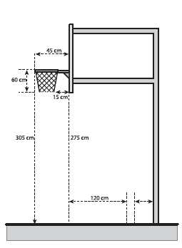 Gambar dan Ukuran Lapangan Bola Basket Standart FIBA dan 