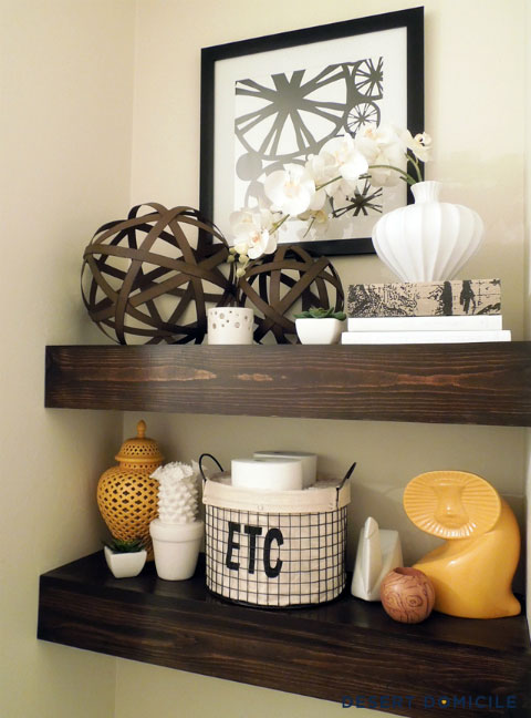 DIY Chunky Wooden Floating Shelves