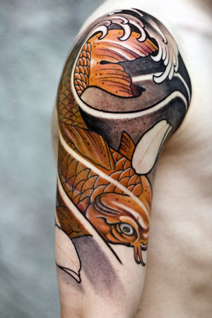 Amazing Art of Shoulder Japanese Tattoo Ideas With Koi Fish Tattoo Designs