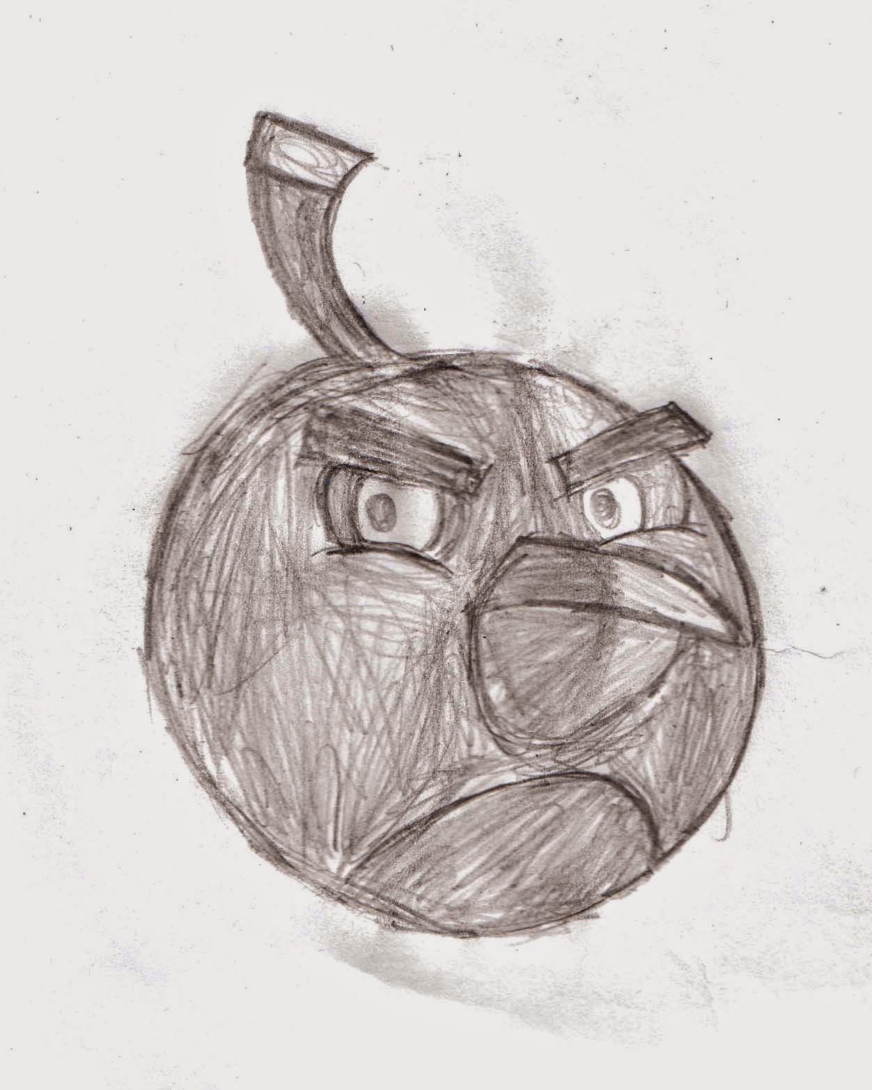  How to draw cartoons for children Angry Birds step by step 