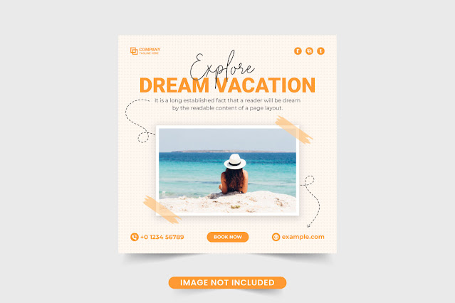 Travel agency promotion template free download