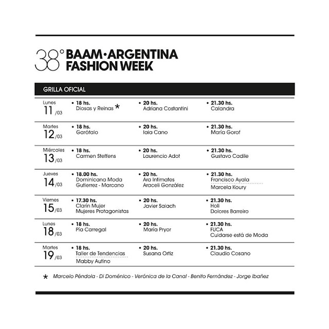 Baam 38 Argentina Fashion Week Desfiles