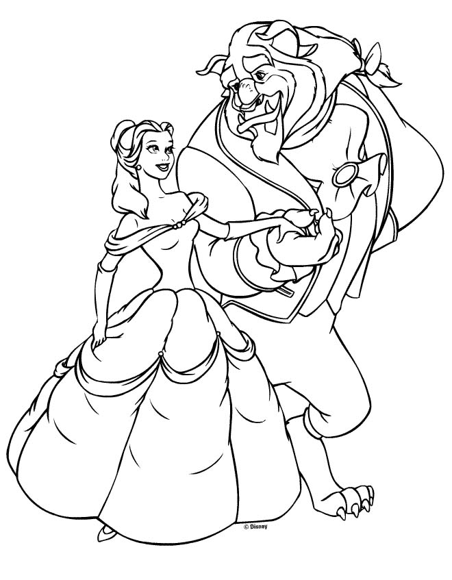 Download Disney Princess Belle Coloring Pages To Kids