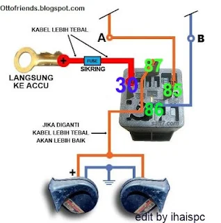 Cara Menambahkan Relay pada Klakson atau Lampu Motor dan Mobil