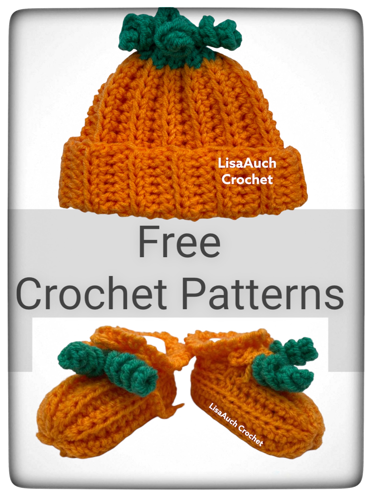pumpkin crochet hat and booties free pattern