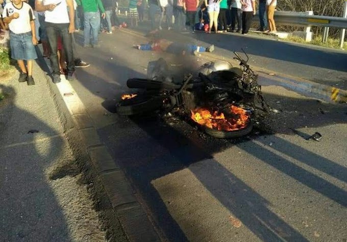 Motociclista morre após moto explodir em colisão com reboque no Ceará