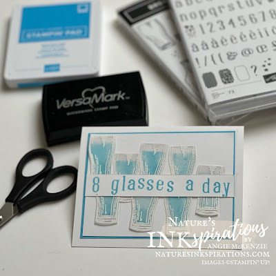 Brewed for You Alphabest water glass reminder card (supplies) | Nature's INKspirations by Angie McKenzie