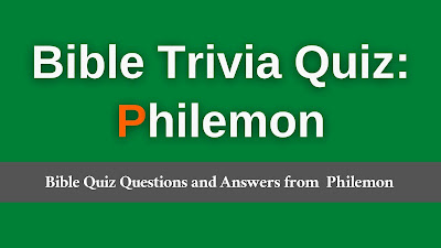 Bible Quiz Questions and Answers from Philemon