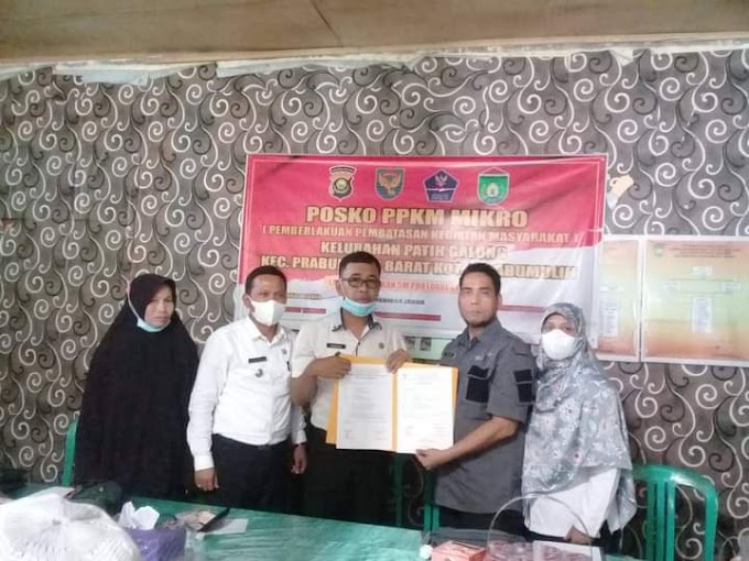 Prabumulih, 09 Februari 2022 Acara Serah Terima Jabatan dari Lurah lama ke lurah yang di Kelurahan Patih Galung Kecamatan Prabumulih Barat