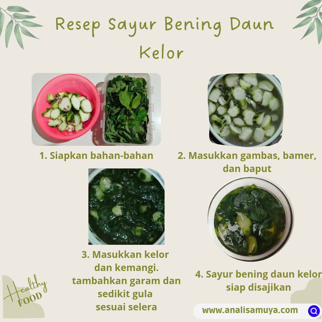 Resep Sayur Bening Daun Kelor