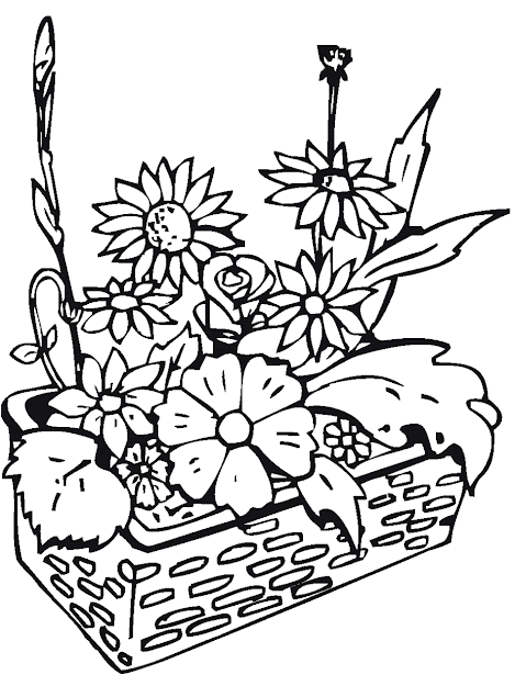 Colouring Pages Of Flowers  Plants And Flowers Coloring Pages