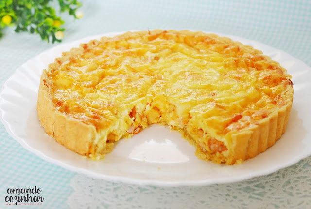 receita quiche de camarão fácil