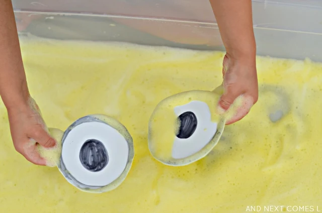 Minion activity idea & sensory bin