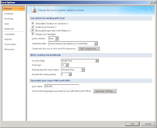 memunculkan menu developer di excel