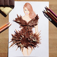 Edgar Artis crea impresionantes ilustraciones de moda utilizando alimentos y comidas