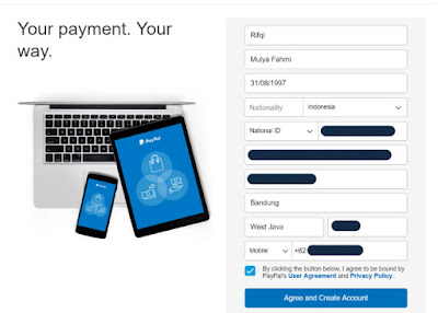 Cara Membuat Akun Paypal Baru 2016