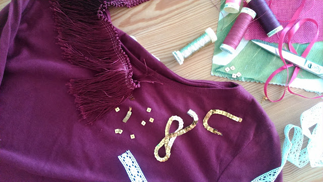 DIY Camiseta con collar de flecos Missy Sale