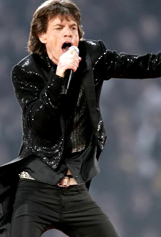 Foto de Mick Jagger cantando en concierto