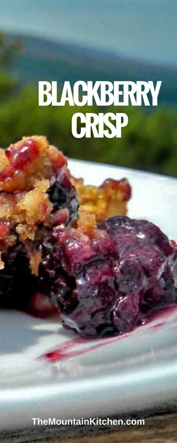 David's blackberry crisp is tart and tangy, topped with rolled oats, brown sugar, pecans, with the warmth of cinnamon, nutmeg, and ginger. A summer favorite!