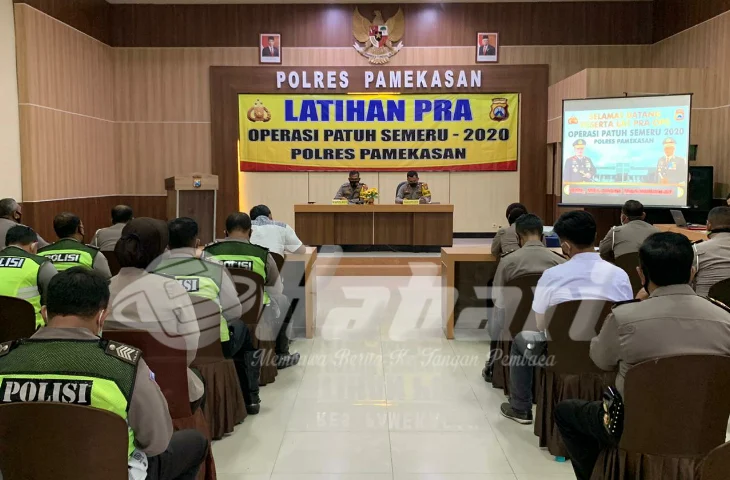 Kapolres Pamekasan Pimpin Latihan Pra Operasi Patuh Semeru 2020