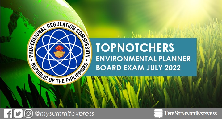 RESULT: July 2022 Environmental Planner board exam top 10 passers