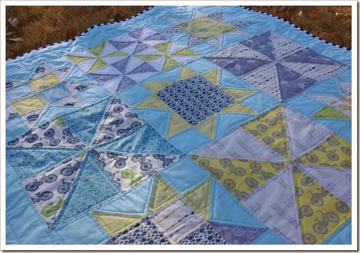 Pinwheels and Stars Baby Quilt