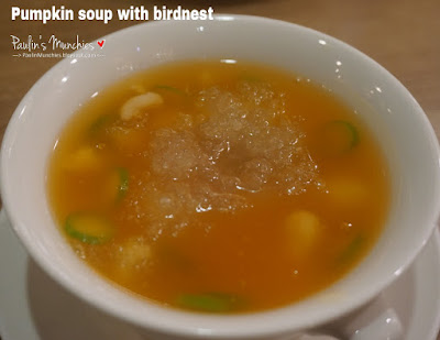 Pumpkin soup with birdnest - Mouth Restaurant at Marina Square - Paulin's Munchies