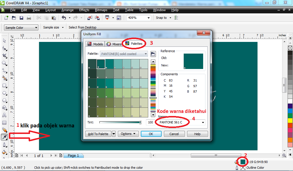 Cara mengetahui kode warna gambar di corelDraw Berbagi Pena
