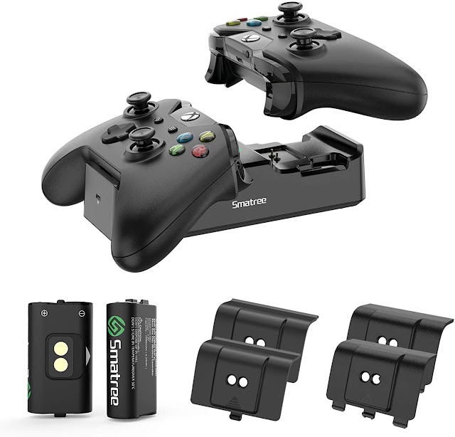 Estación de carga con baterías para 2 mandos Xbox Series y para One por 23,99€ en Amazon ¡con cupón de descuento!