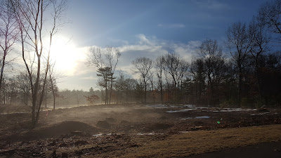 sunrise in Franklin Friday morning overlooking the Country Club from Russet Hill Road 