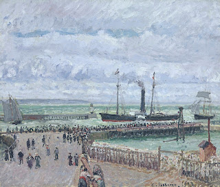 Entering to the Port of Havre, View on the Western Breakwater, Grey Weather, 1903
