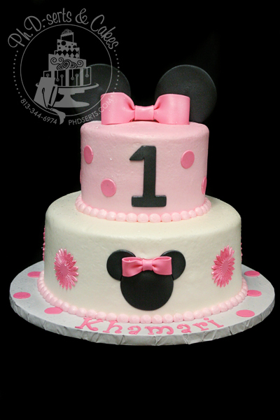 Cake Walk Minnie Mouse 1st Birthday Cake