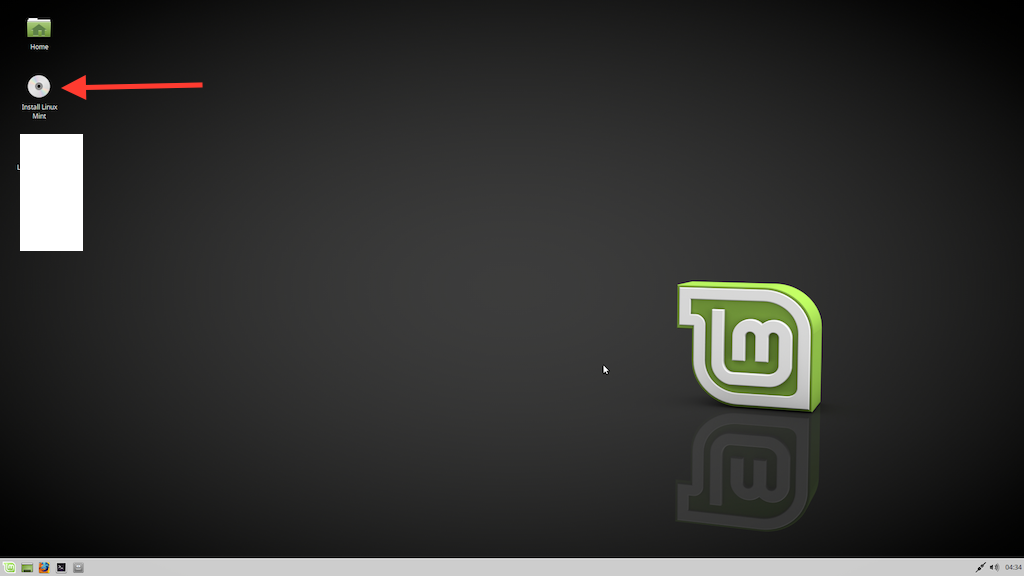 19 Install Linux Mint icon on the desktop