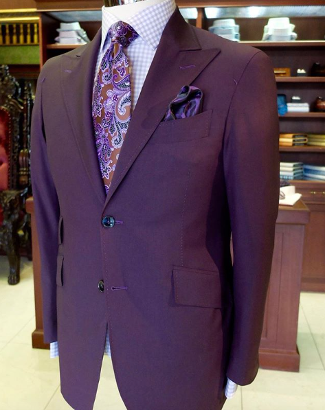 egg plant bespoke suit