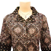 DBT2573 - Baju Bluse Batik Wanita Terbaru 2013