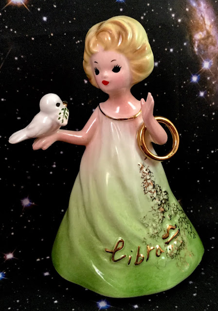 Josef Originals Zodiac Girl - Libra vintage figurine horoscope